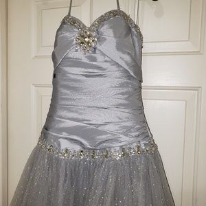 Precious Formals Gray Prom or Pageant Dress